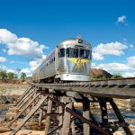 savannahlander train on bridge